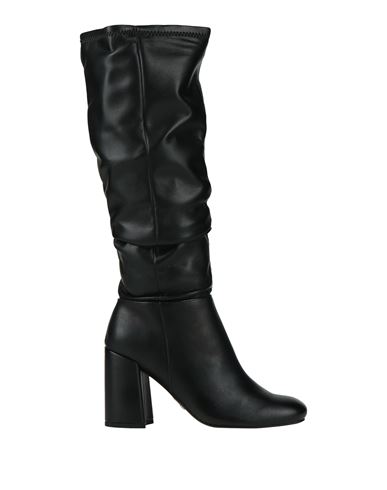 Steve Madden Woman Boot Black Size 8 Leather In Black
