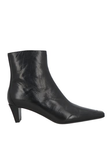 Jeffrey Campbell Woman Ankle Boots Black Size 7 Leather In Black