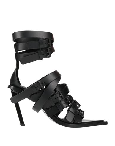 Shop Ann Demeulemeester Woman Sandals Black Size 9.5 Leather