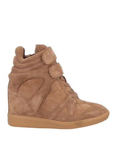 Jeffrey Campbell Woman Sneakers Camel Size 7 Leather In Beige