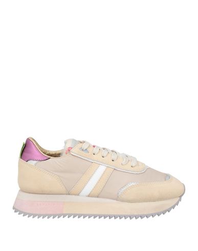 Serafini Woman Sneakers Beige Size 7 Textile Fibers, Leather In Beige
