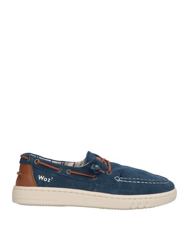 Woz? Man Loafers Navy Size 8 Leather In Navy