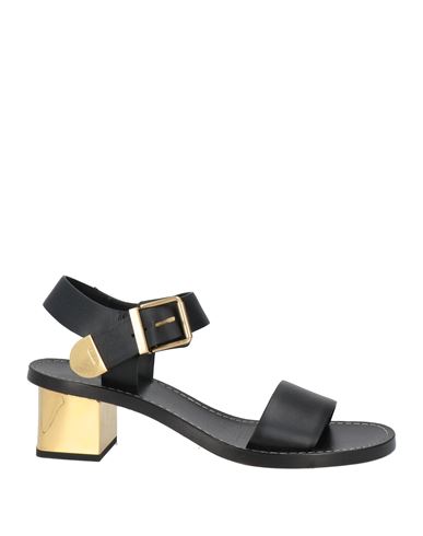 Chloé Rebecca Embellished Leather Sandals In Black