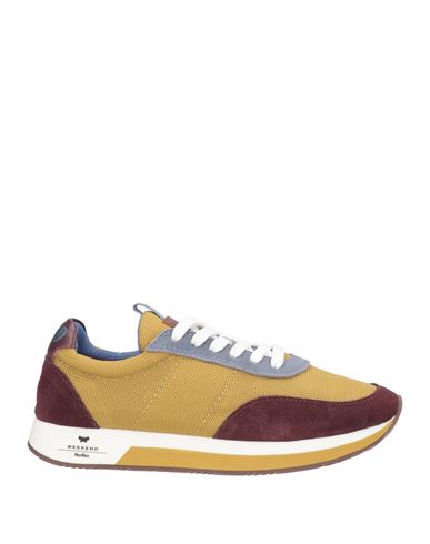 Weekend Max Mara Woman Sneakers Mustard Size 8 Leather, Textile Fibers