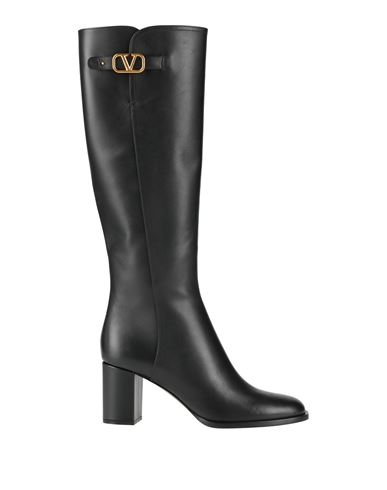 Valentino Garavani Woman Boot Black Size 8 Leather In Black