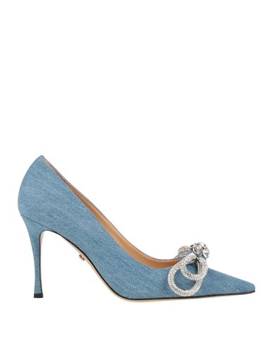 Mach&mach Mach & Mach Woman Pumps Blue Size 6 Cotton In Blue