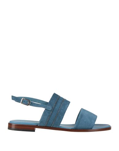 Doucal's Woman Sandals Slate Blue Size 7.5 Leather