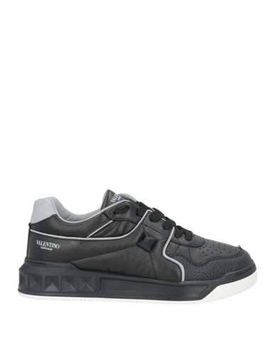 Valentino Garavani Man Sneakers Black Size 7 Leather