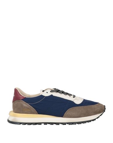 Hidnander Man Sneakers Blue Size 8 Leather, Textile Fibers