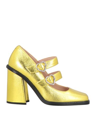 VIVETTA VIVETTA WOMAN PUMPS YELLOW SIZE 8 LEATHER 
