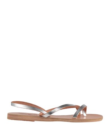 Ancient Greek Sandals Woman Thong Sandal Silver Size 7 Leather In Silver