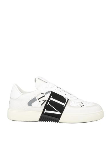 Valentino Garavani Man Sneakers White Size 7 Leather, Textile Fibers In White