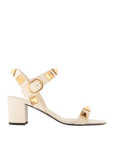 Valentino Garavani Woman Sandals Cream Size 11 Leather In White