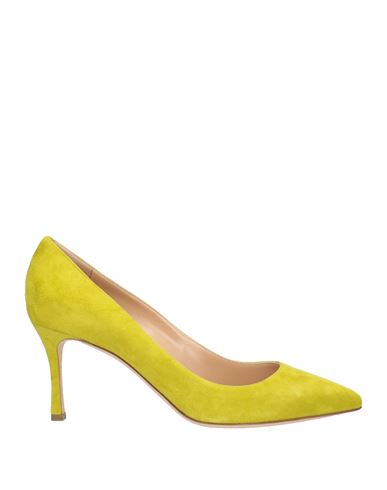 Sergio Rossi Woman Pumps Lime Green Size 6.5 Leather