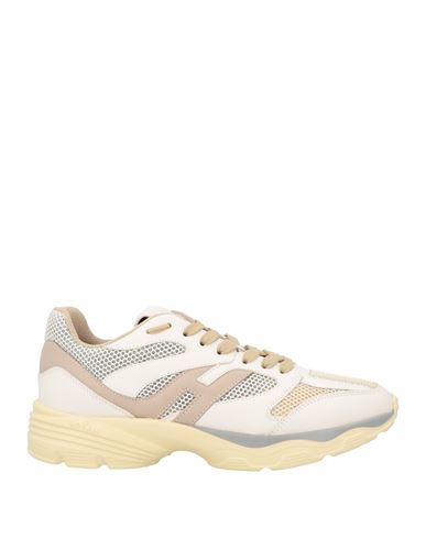 Hogan Man Sneakers Beige Size 8 Leather, Textile Fibers