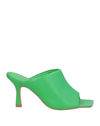 Carrano Woman Sandals Green Size 7 Leather In Green