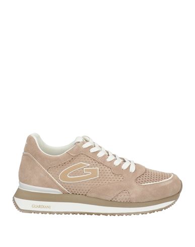 Alberto Guardiani Man Sneakers Beige Size 9 Leather In Beige