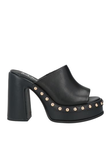 Cult Woman Sandals Black Size 8 Leather In Black