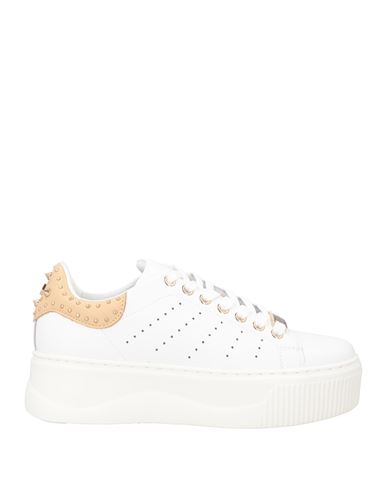 Cult Woman Sneakers White Size 8 Leather In White