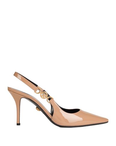 Versace Woman Pumps Blush Size 6 Calfskin In Neutral