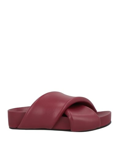 Jil Sander Woman Sandals Garnet Size 5 Leather