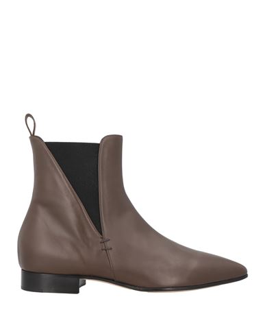 Pomme D'or Woman Ankle Boots Brown Size 8 Calfskin In Brown