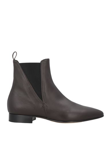 Pomme D'or Woman Ankle Boots Dark Brown Size 8 Calfskin In Brown