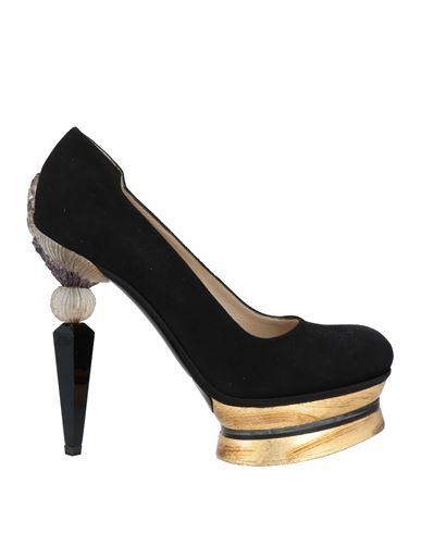 Shop Gianfranco Ferre ' Woman Pumps Black Size 8 Leather, Textile Fibers