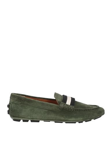 Bally Man Loafers Military Green Size 9 Calfskin In Green
