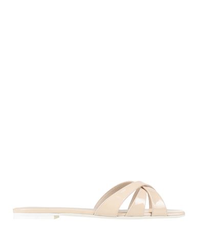 3juin Woman Sandals Cream Size 8 Leather In White