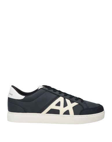 Armani Exchange Man Sneakers Midnight Blue Size 13 Polyester, Polyurethane Coated In Blue