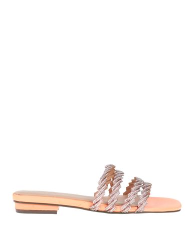 Menbur Woman Sandals Orange Size 7 Textile Fibers In Orange