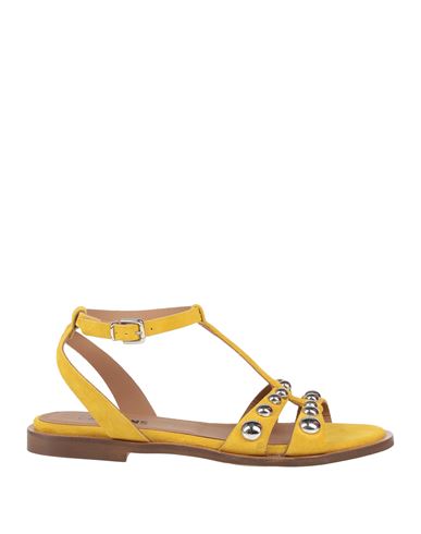 Carmens Woman Sandals Yellow Size 8 Leather In Yellow
