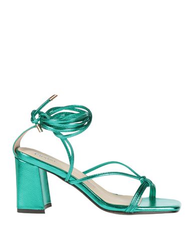 Menbur Woman Sandals Green Size 6 Textile Fibers In Green