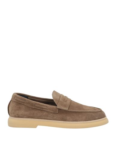 Seboy's Man Loafers Khaki Size 10 Leather In Beige