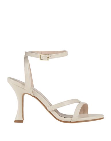 Nila & Nila Woman Sandals Cream Size 8 Textile Fibers In White