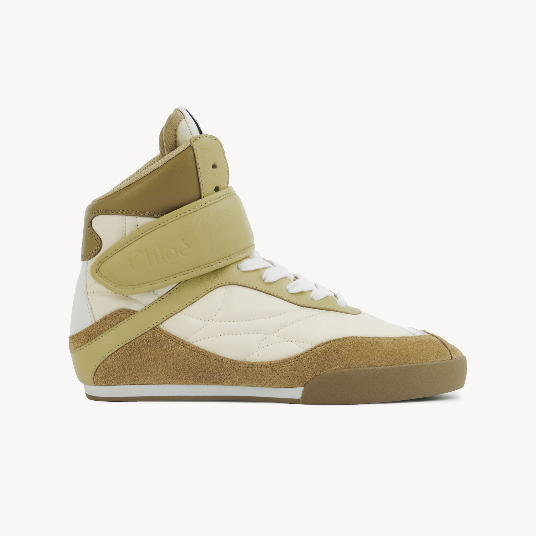 Chloé Kick Sneaker In Golden Brass
