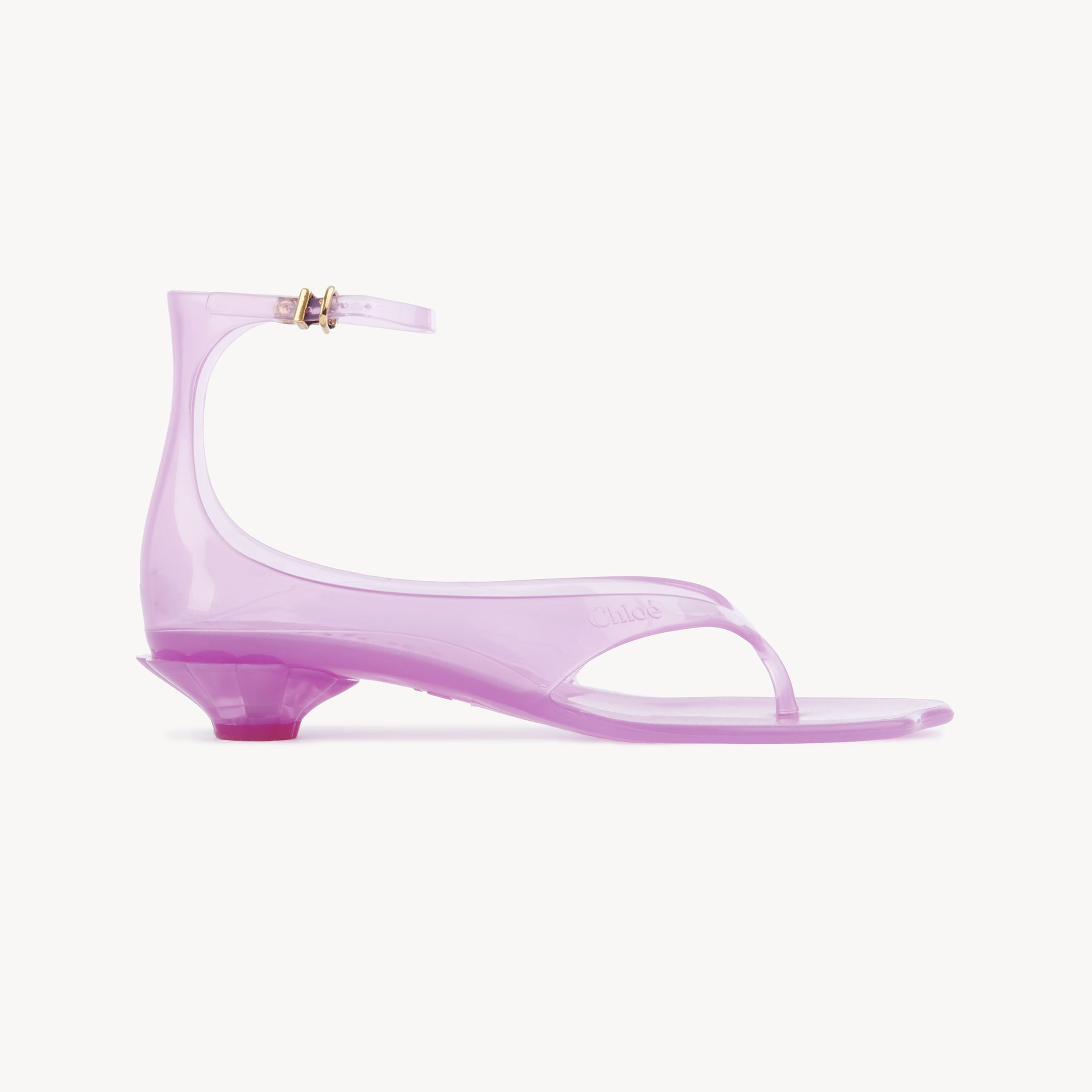 Chloé Chloe Women Fluo Pink Tpu Chloe Jelly Thong Sandals