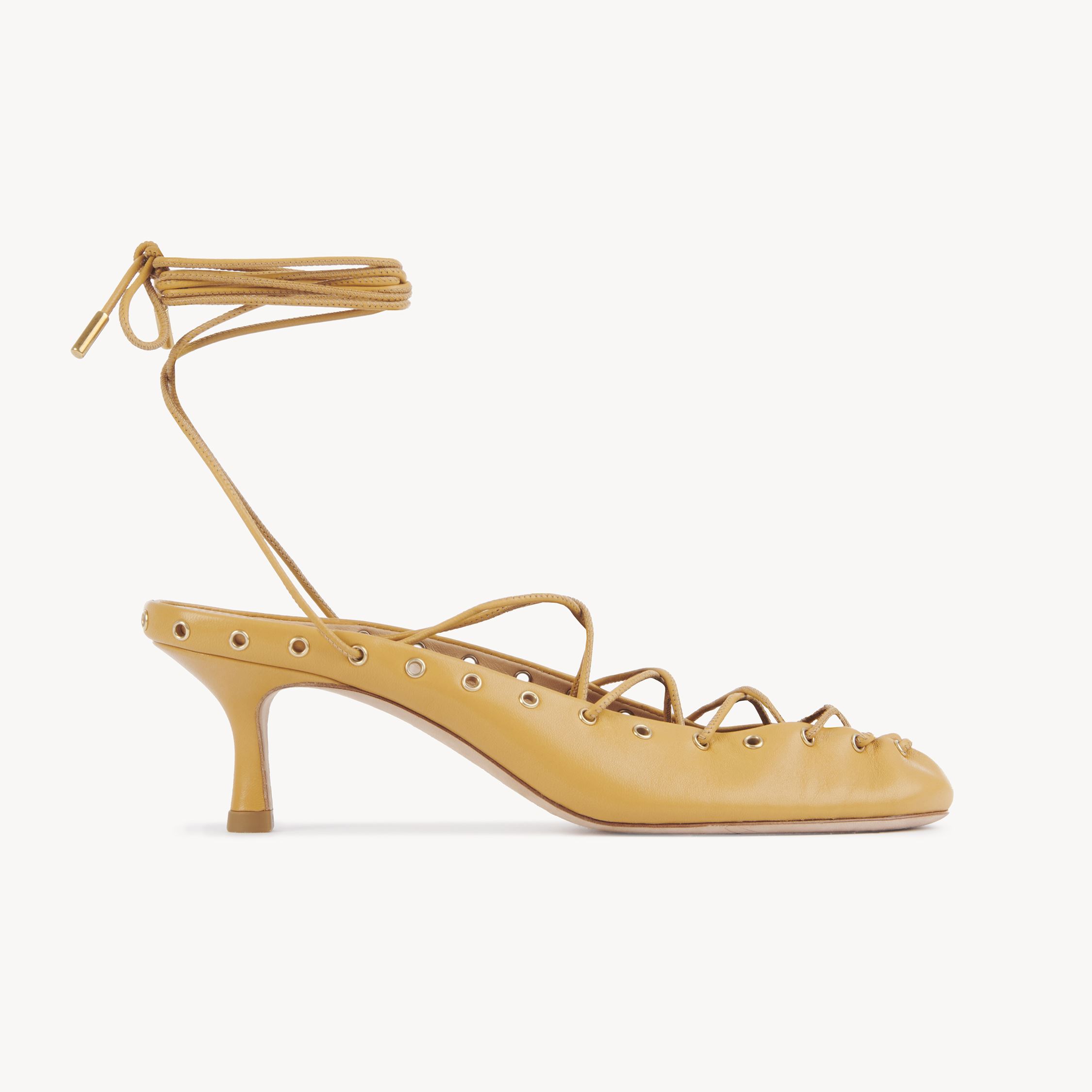 Chloé Escarpins  Ghillies Femme Or Taille 37 100% Cuir D'agneau In Gold