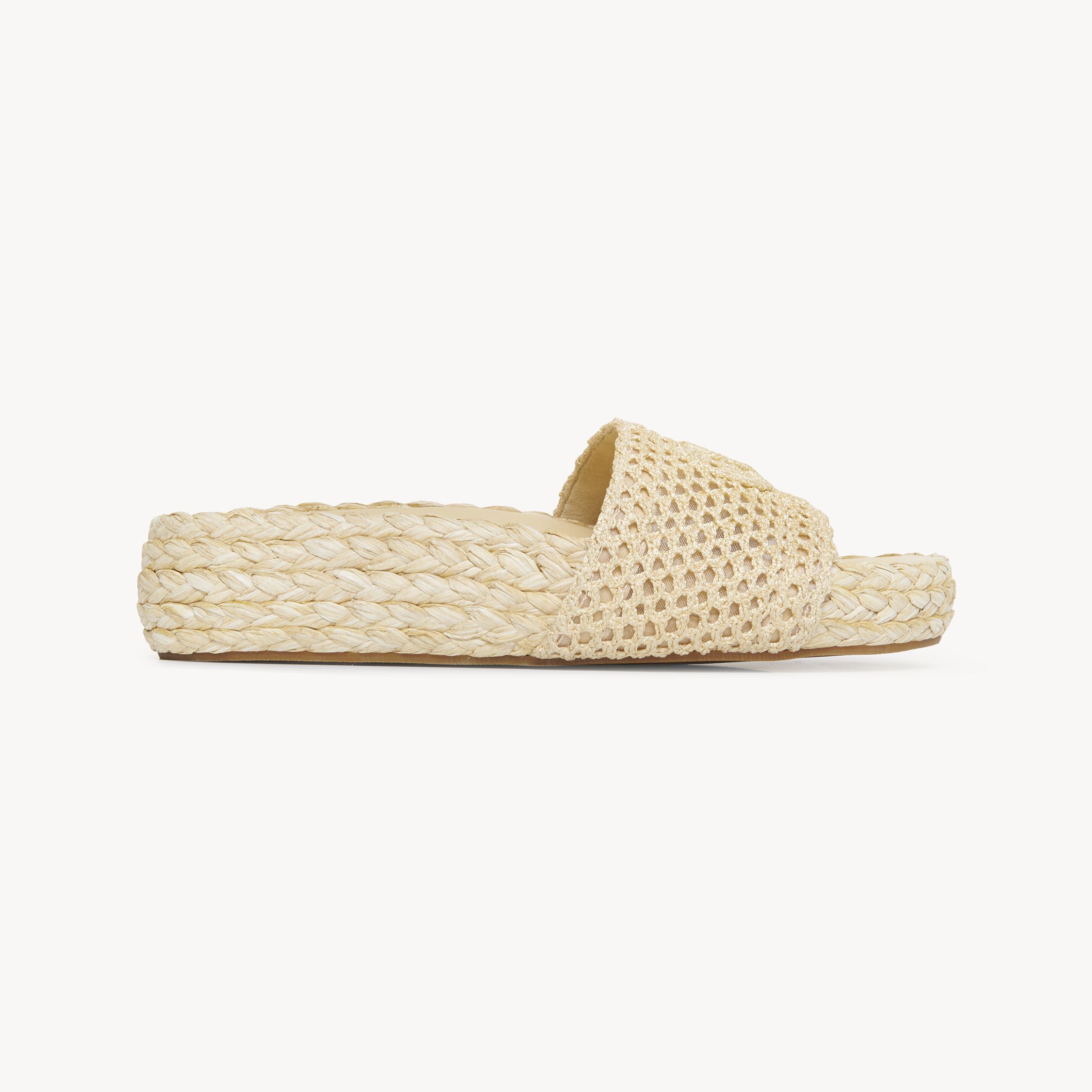 Chloé Isla Slide Brown Size 3 100% Polyamide In Brown