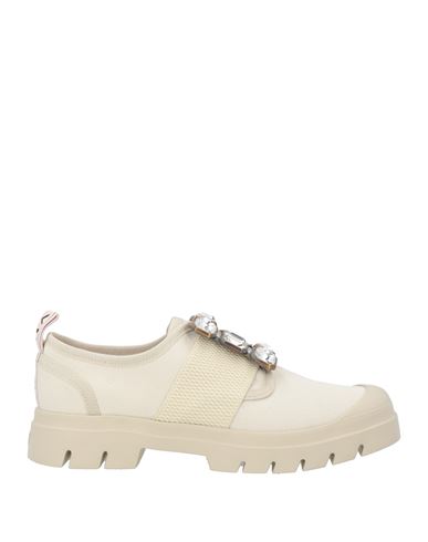 Roger Vivier Woman Sneakers Beige Size 8 Textile Fibers In Beige