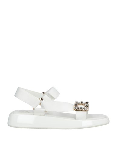 Roger Vivier Woman Sandals White Size 8 Textile Fibers In White