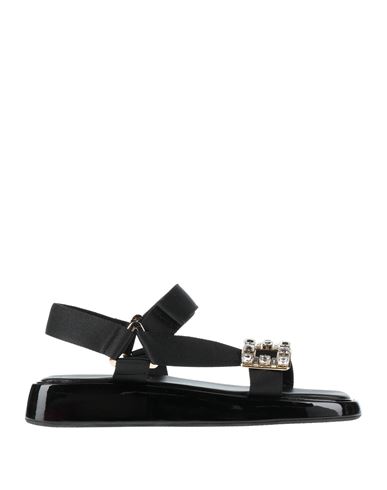 Roger Vivier Woman Sandals Black Size 6 Textile Fibers In Black