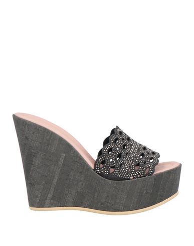 Nila & Nila Woman Sandals Black Size 8 Textile Fibers In Black