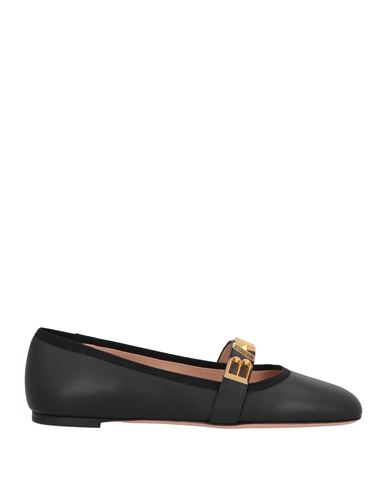 Bally Woman Ballet Flats Black Size 7.5 Lambskin In Black