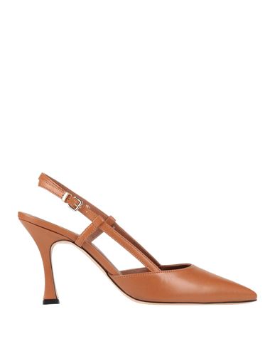 Evaluna Woman Pumps Tan Size 9 Leather In Brown
