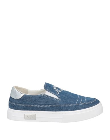 Armani Exchange Woman Sneakers Blue Size 6 Textile Fibers, Synthetic Fibers In Blue