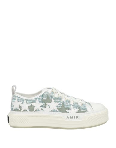 Amiri Woman Sneakers Sage Green Size 7 Leather, Textile Fibers In Sage Green