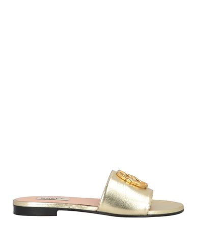 Bally Woman Sandals Gold Size 6.5 Leather In Gold