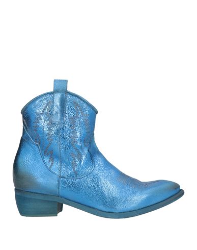Zoe Woman Ankle Boots Blue Size 10 Leather